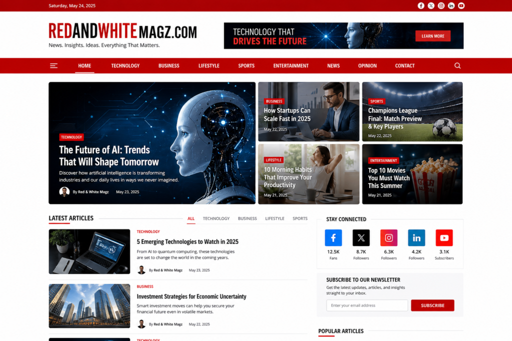 Start Redandwhitemagz.com